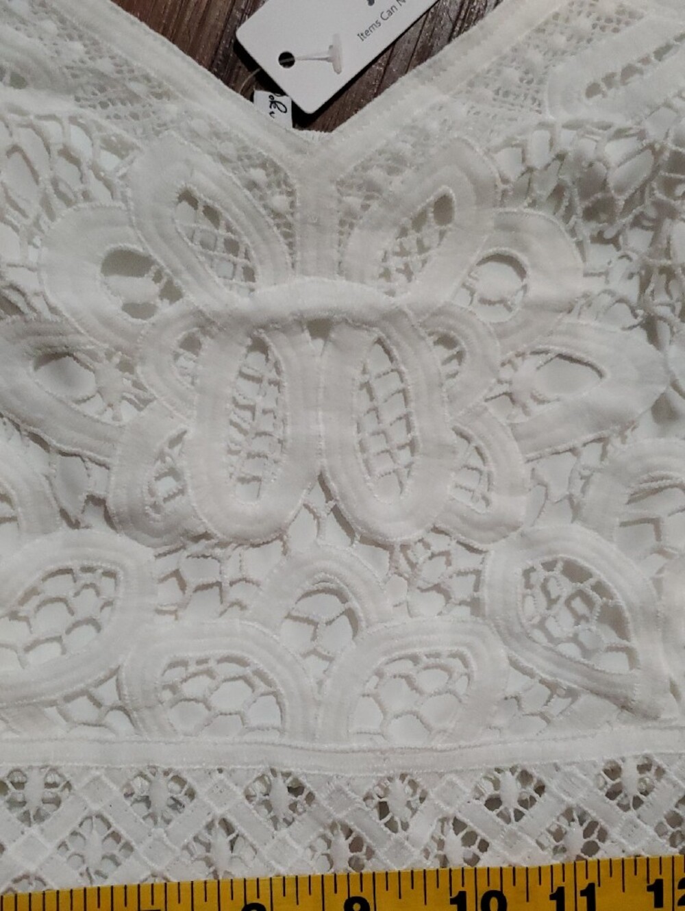 Bohemian White Crochet Tiered Maxi Dress - Picture 6 of 12